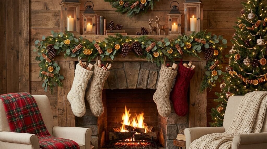10 Beautiful Christmas Mantel Decor Ideas Cozy Cabin Christmas