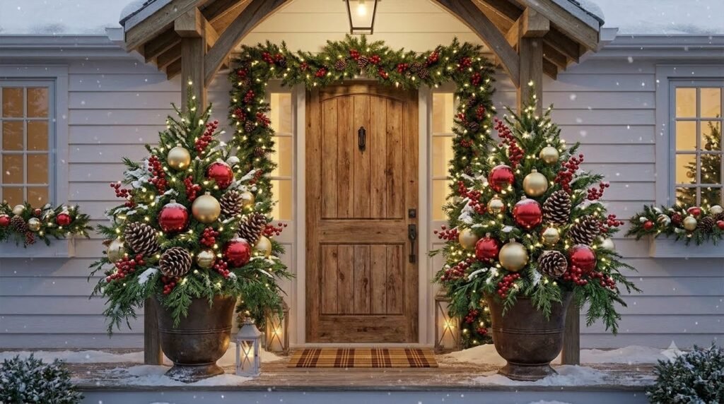 christmas ornament planters