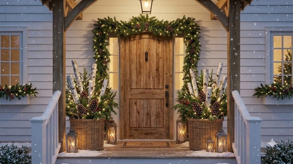 rustic christmas baskets