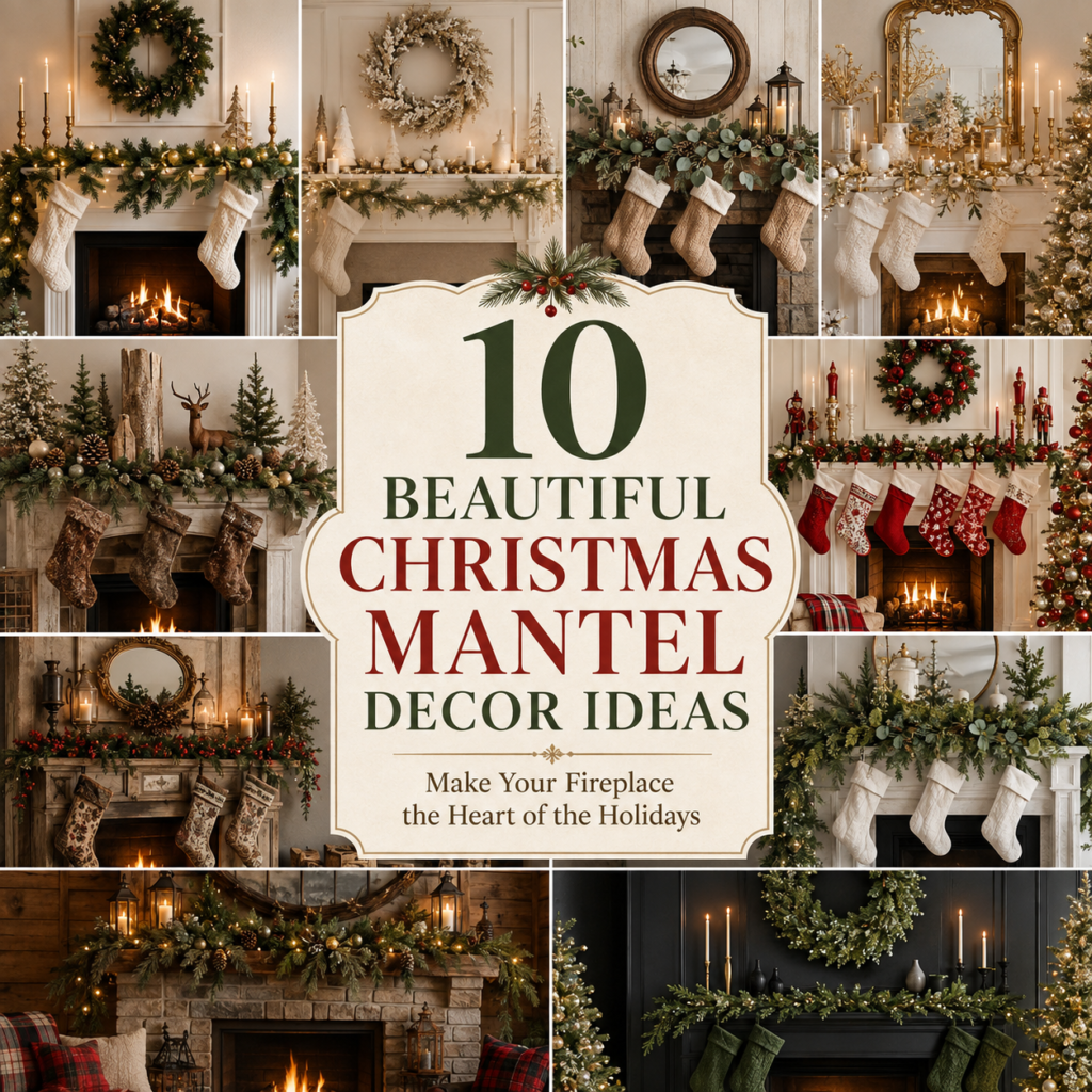 10 Beautiful Christmas Mantel Decor Ideas 10 beautiful christmas mantel decor