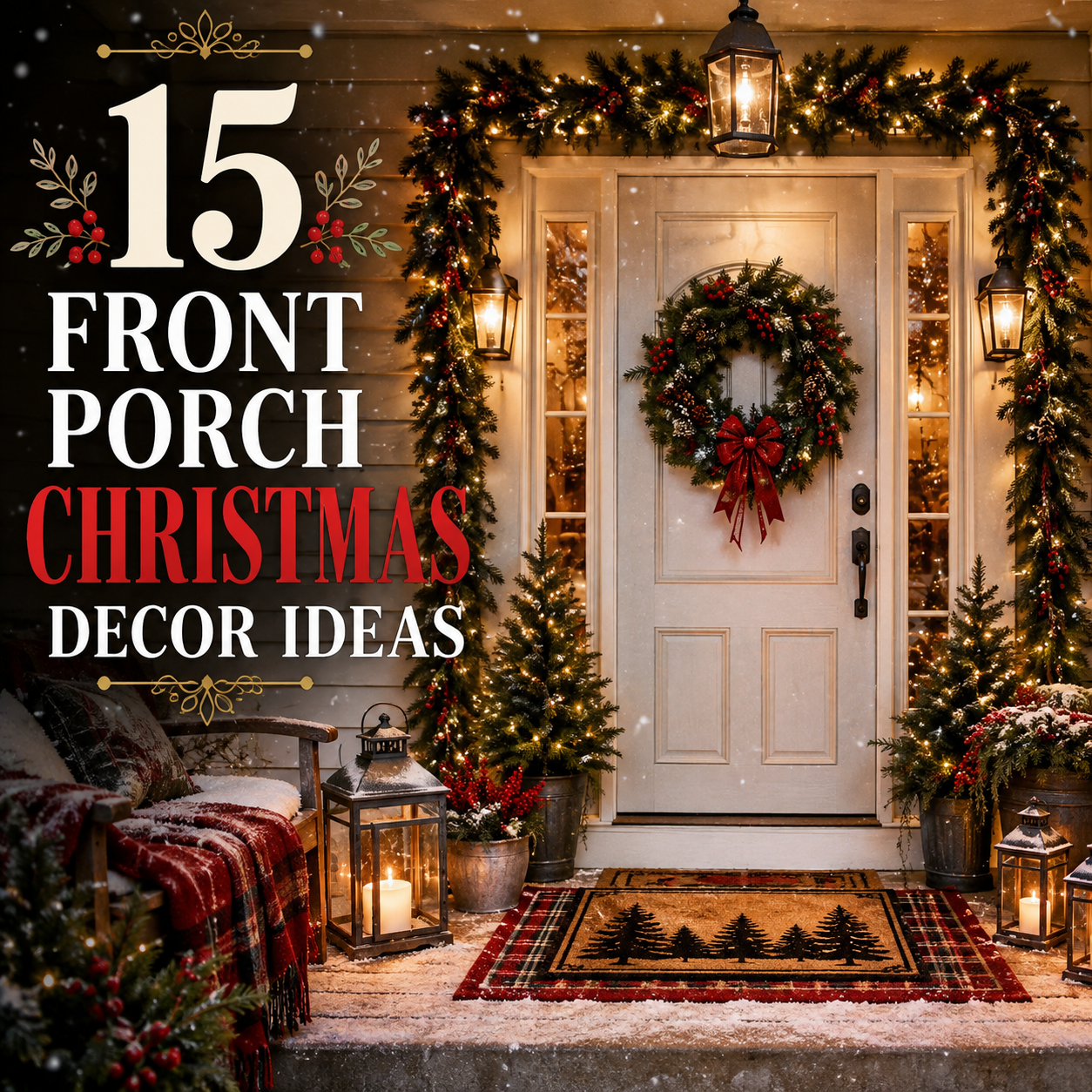 15 front porch christmas decor ideas